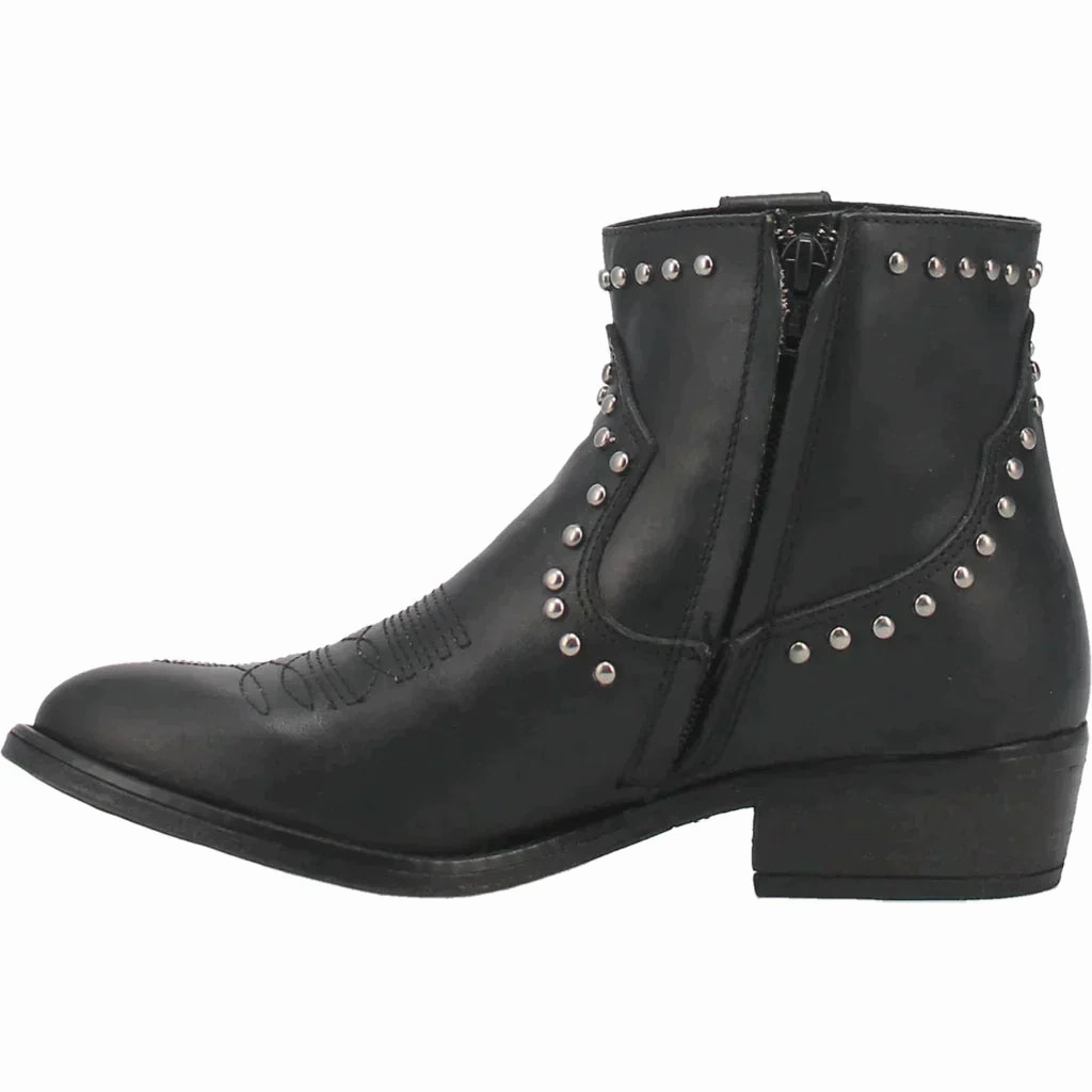 DINGO DESTRY LEATHER STUDDED BOOTIE STYLE DI864BK Traction Grip