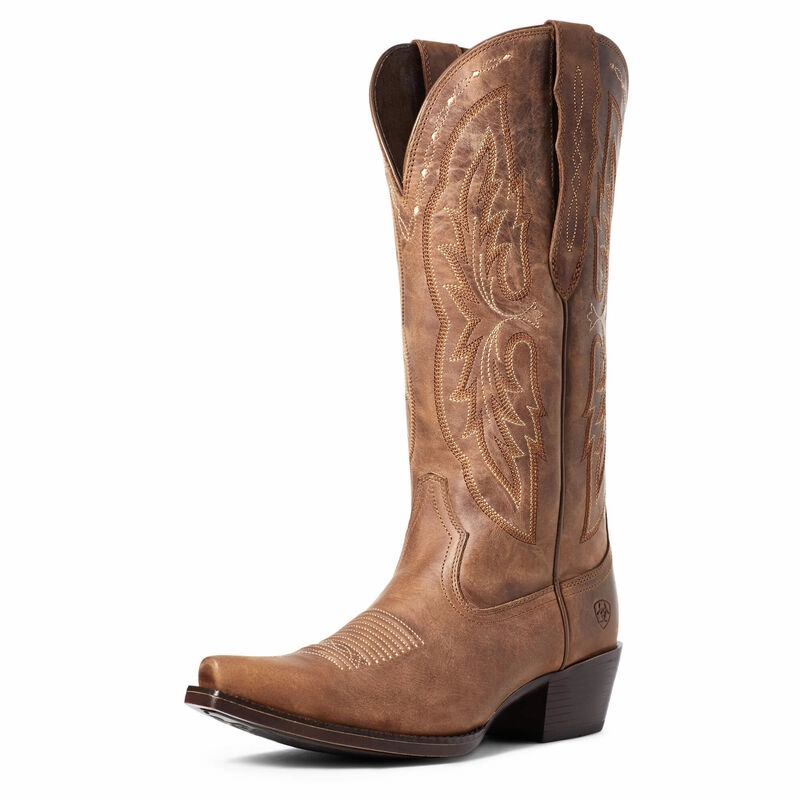 Ariat Heritage X Toe Elastic Wide Calf Western Boot Style 10036047 Stylish Appeal