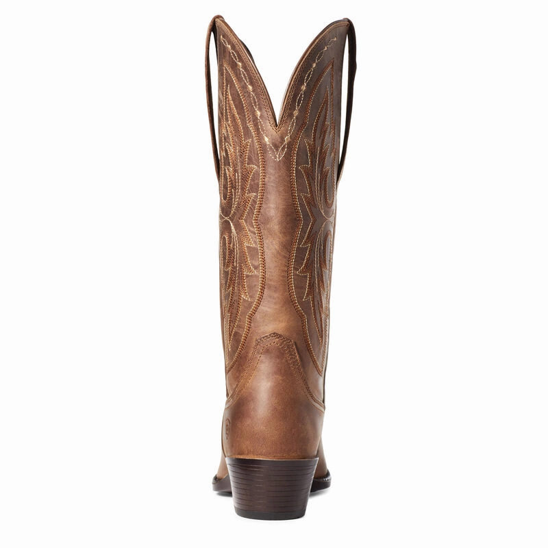 Grey Storm Ariat Heritage X Toe Elastic Wide Calf Western Boot Style 10036047