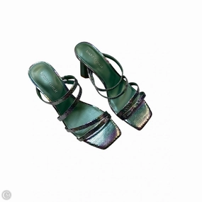 Shoes Heels Block By Marc Fisher In Green & Purple, Size: 6 Padded