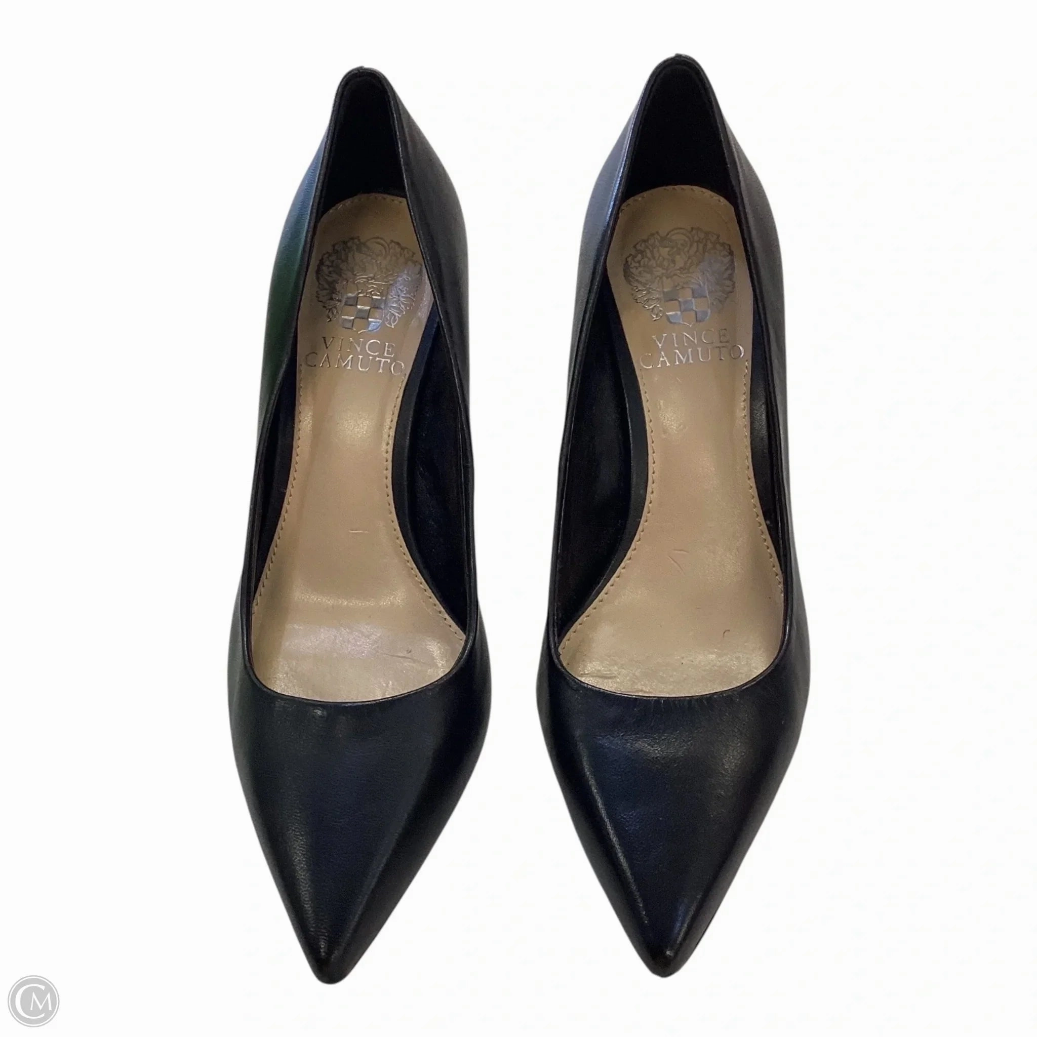 Metallic Heels Foot Stability Shoes Heels Stiletto By Vince Camuto In Black, Size: 7