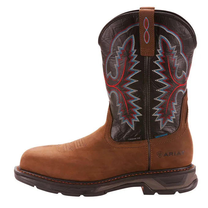 Ariat Mens Carbon Toe WorkHog XT Waterproof Square Wellington Boot Style 10024968 Stable Support Rough Trail Hiker