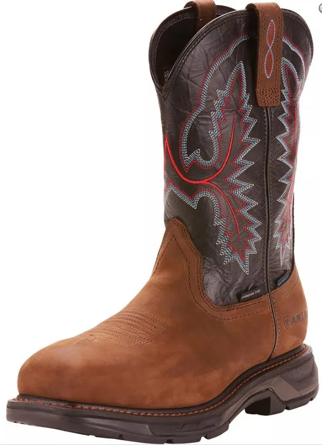 Flexible Ariat Mens Carbon Toe WorkHog XT Waterproof Square Wellington Boot Style 10024968