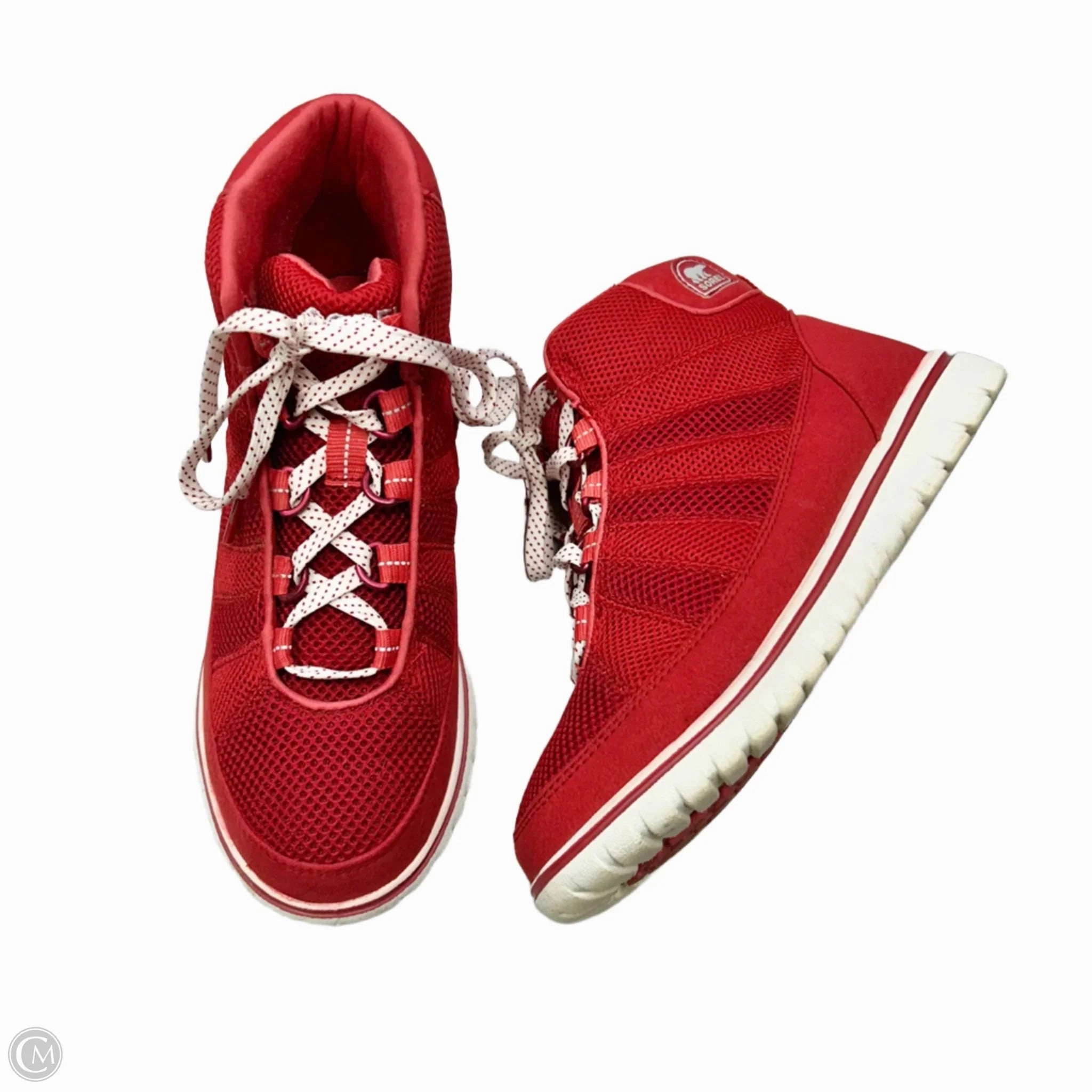 Back Cushion Energy Returning Foam Boots Ankle By Sorel In Red & White, Size: 7.5