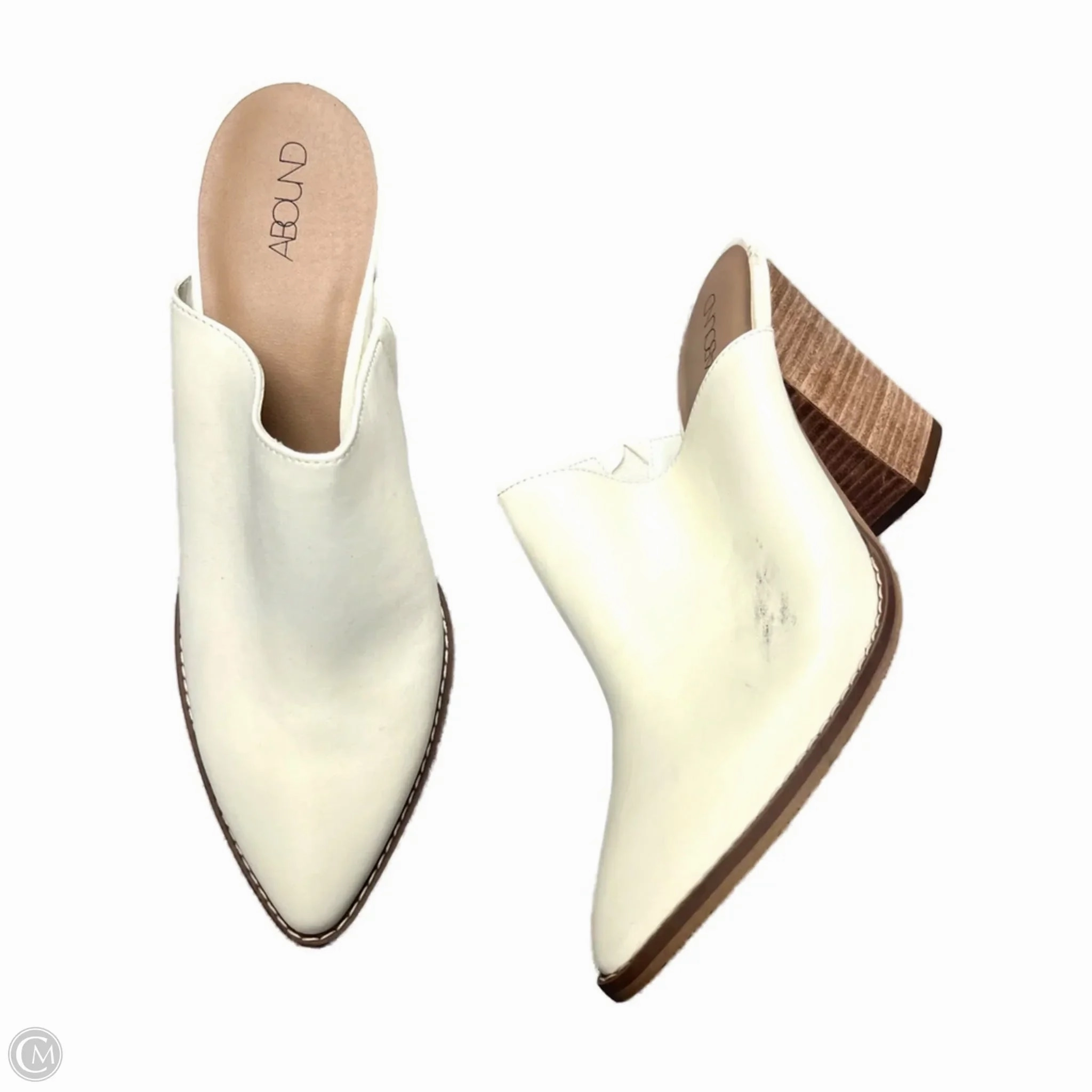 Shoes Heels Block By Abound In Cream, Size: 9.5 Pointed Sandals