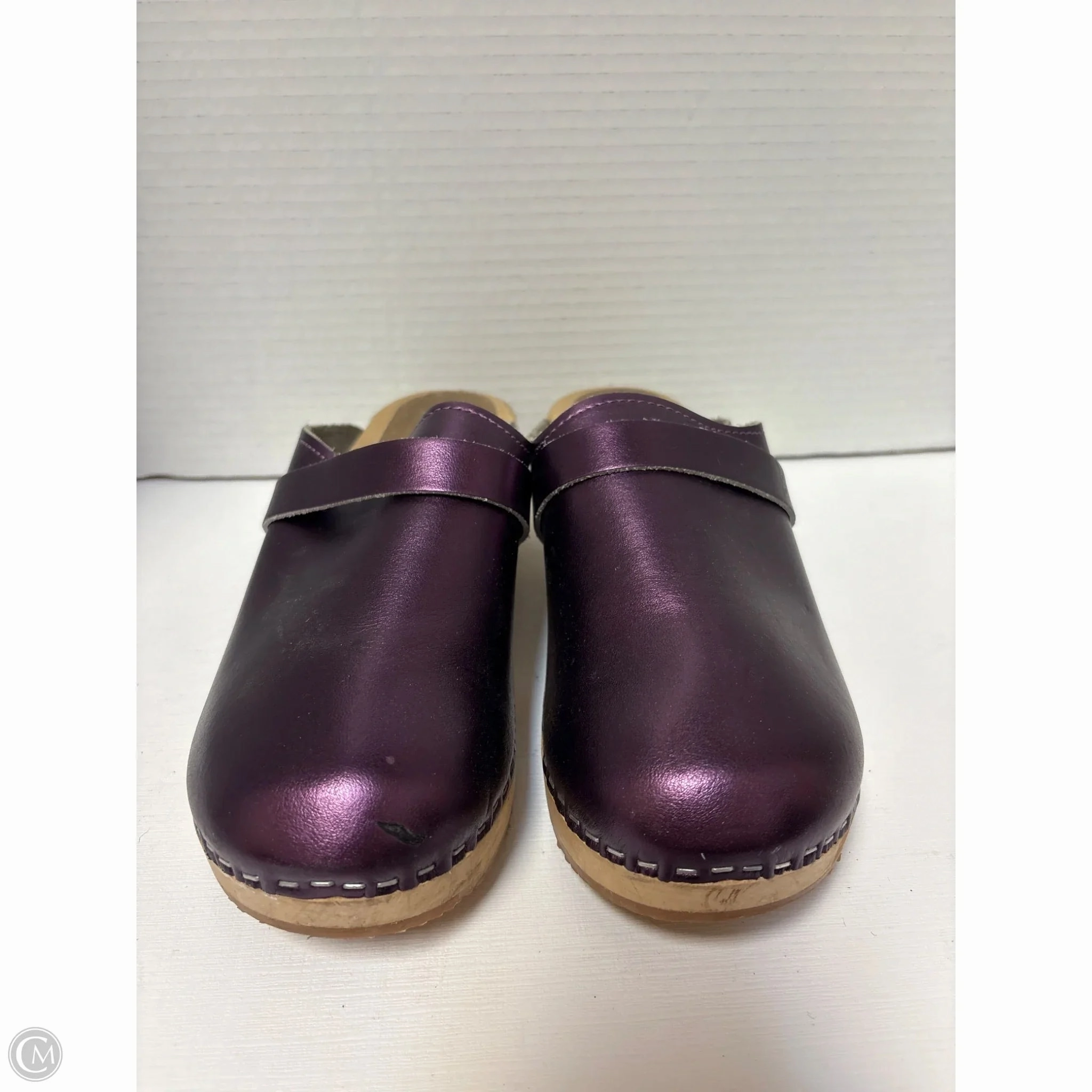 Arch Cushioning Good Traction Shoes Heels Block By Clothes Mentor In Purple, Size: 8.5