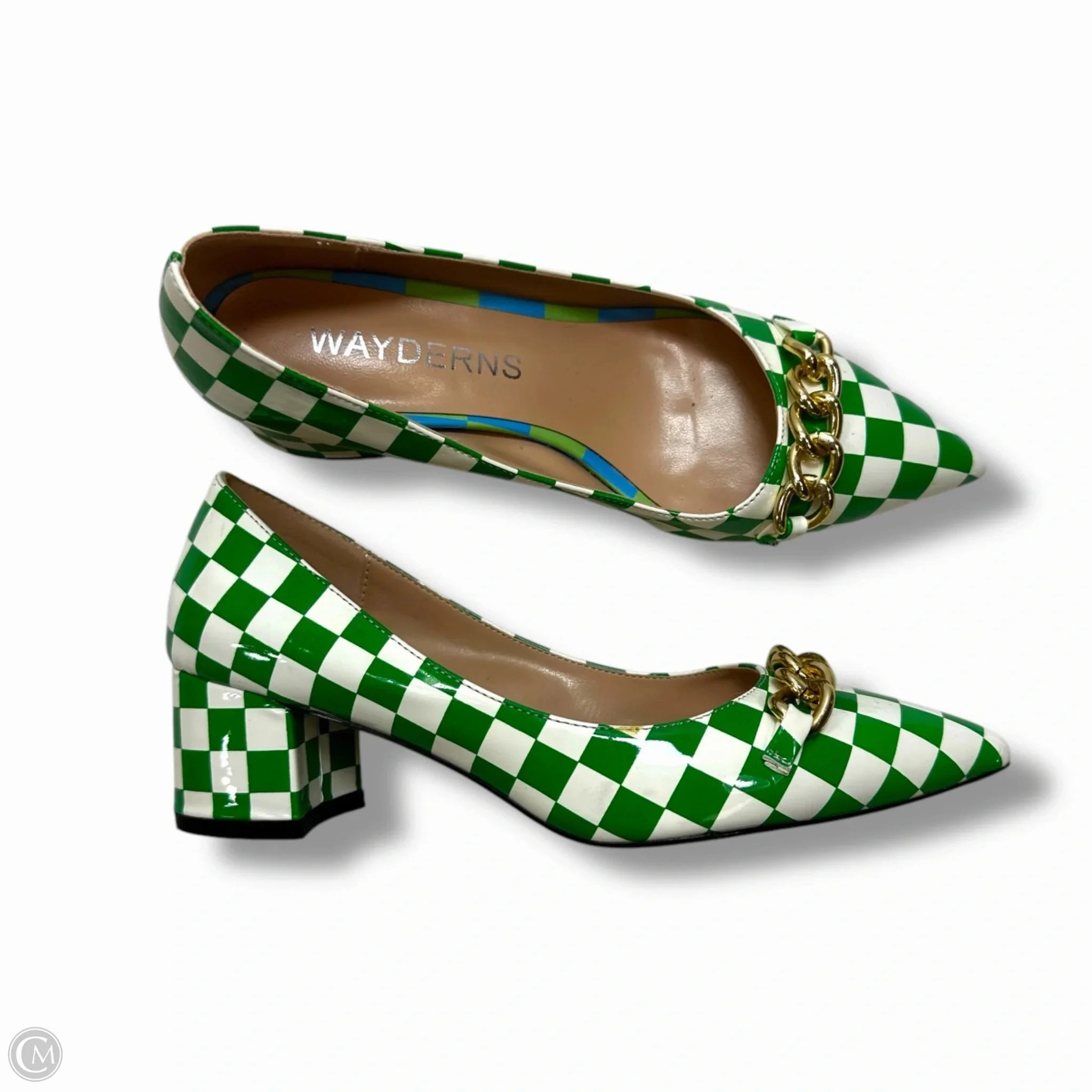 Shoes Heels Block By Clothes Mentor In Green, Size: 6.5 Cushioned Insole Occasion Footwear