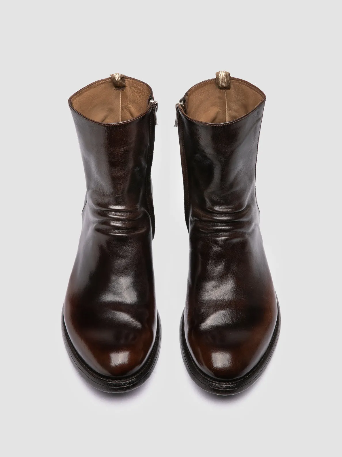 HIVE 010 - Brown Leather Zipped Boots Surfer