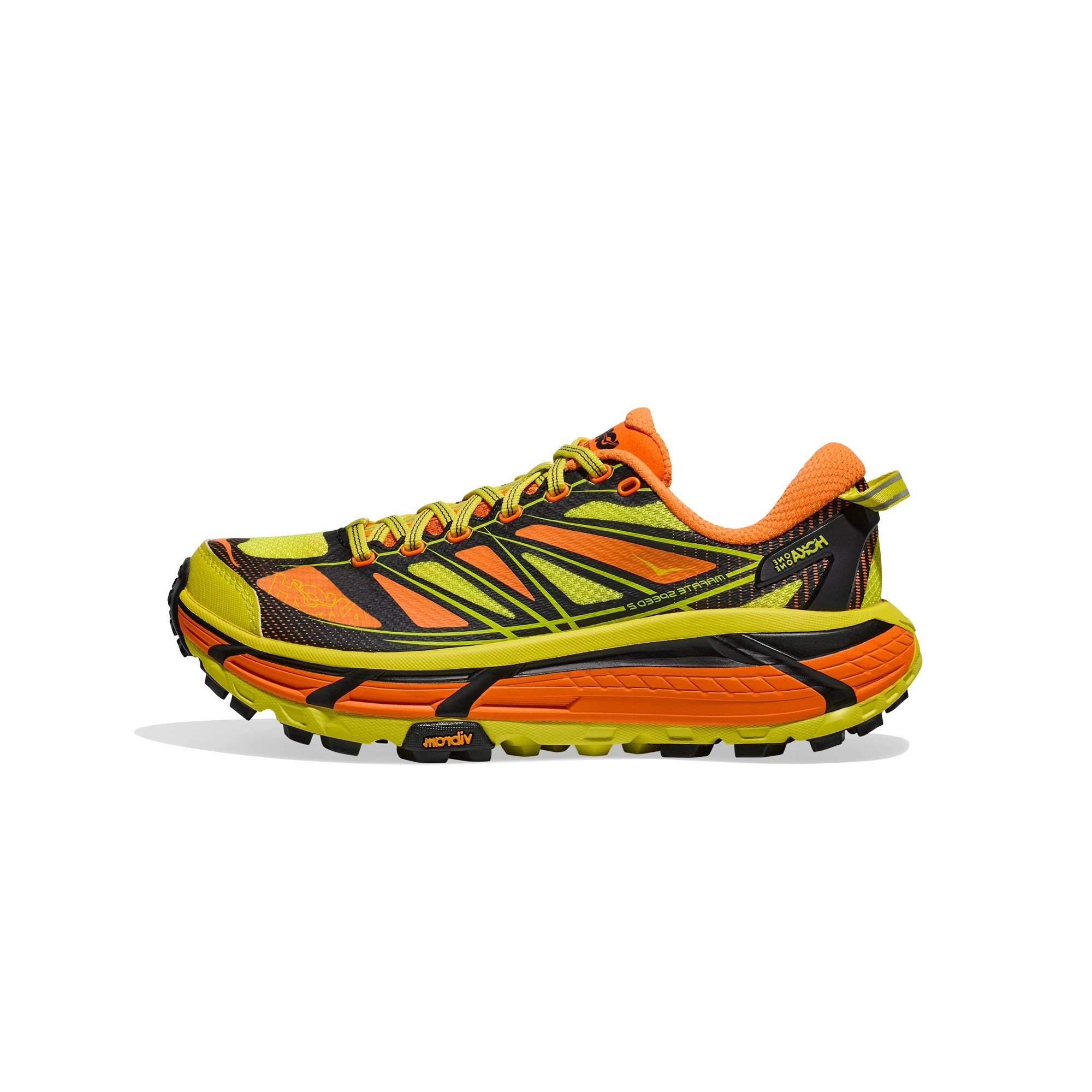 Hoka Mens Mafate Speed 2 Shoes pin - decorated running shoes safety reflective
