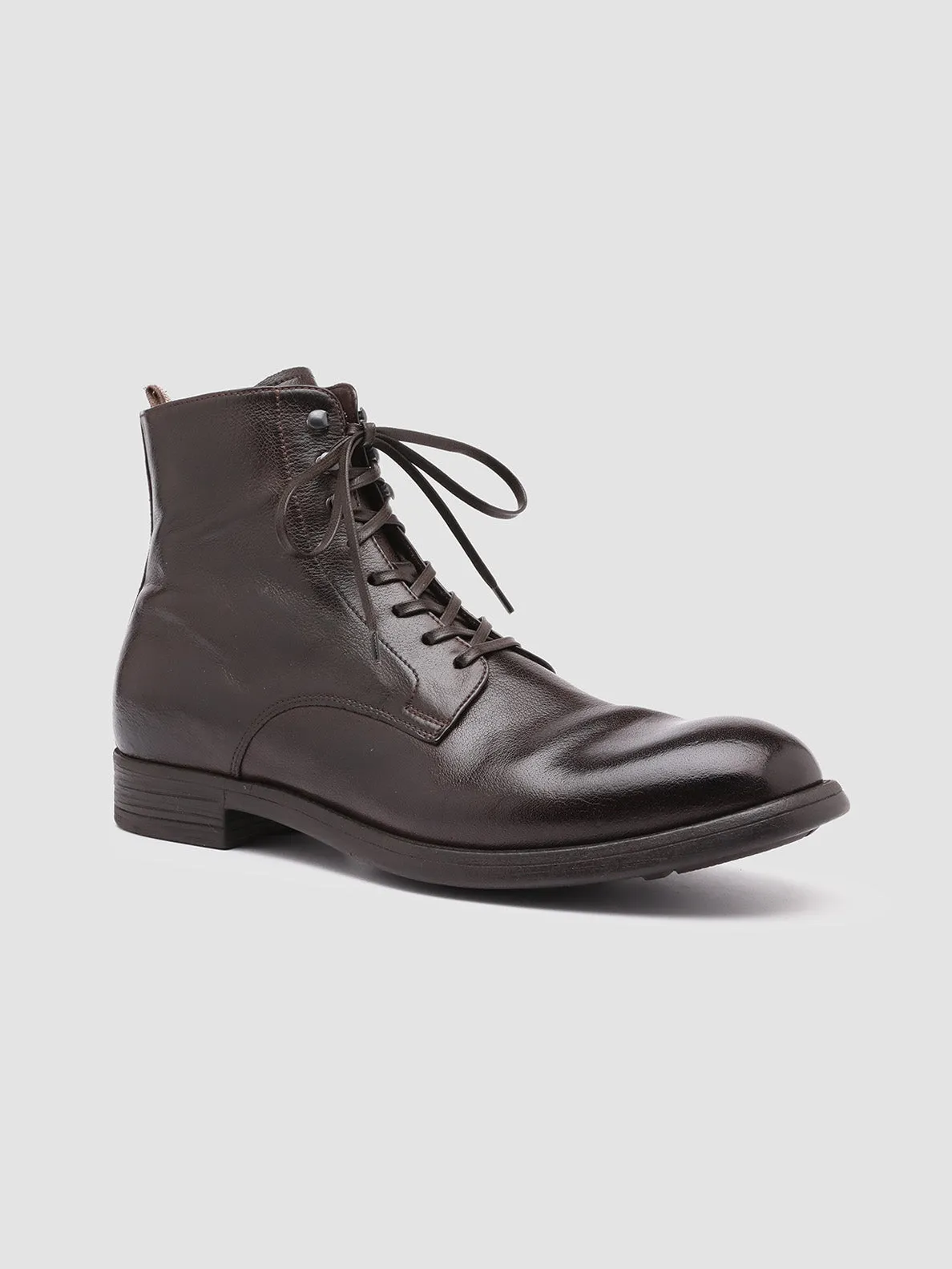 CHRONICLE 004 - Brown Leather Ankle Boots Cold Climate Outdoor Performance