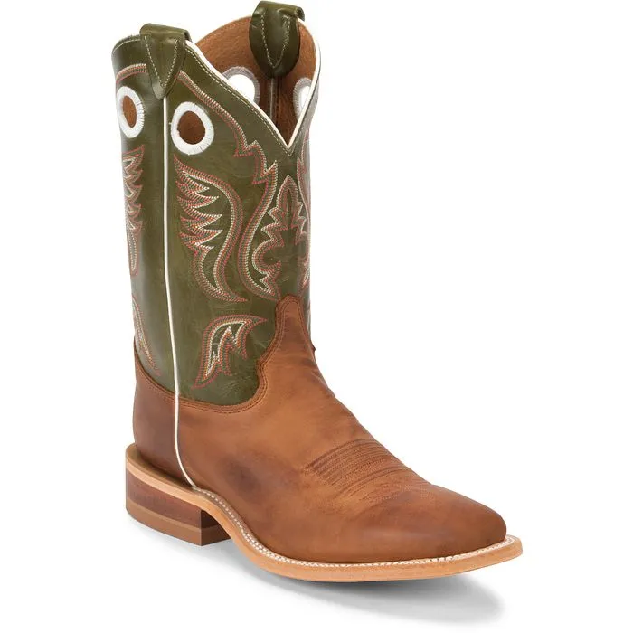 Justin Mens Austin Bent Rail Square Toe Western Boots Style BR307 Smart Design