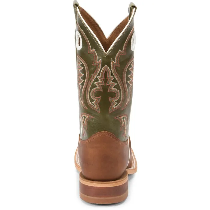 Justin Mens Austin Bent Rail Square Toe Western Boots Style BR307 Timeless Design