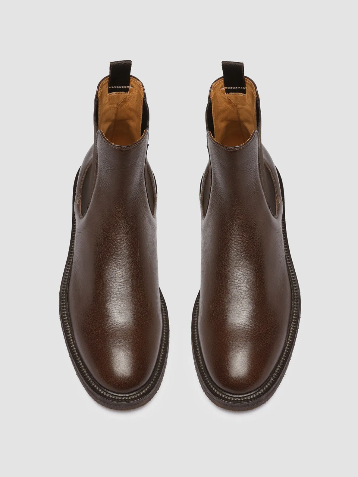 HOPKINS FLEXI 204 - Brown Leather Chelsea Boots Comfort Lining Urban Commute