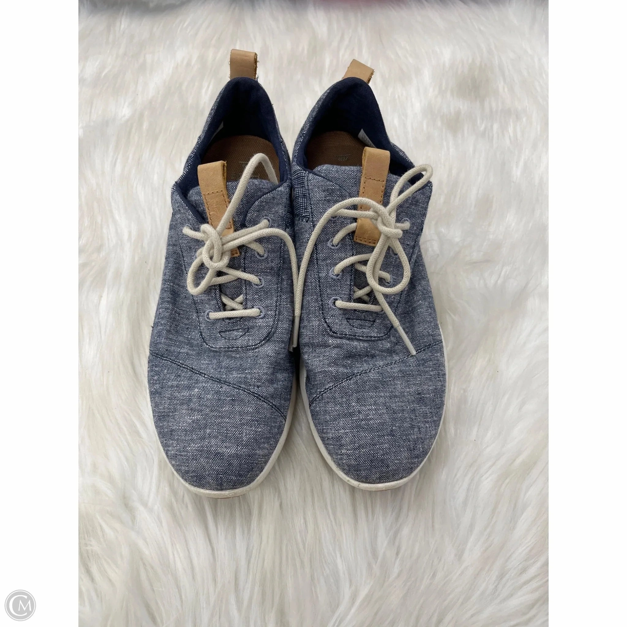 Shoes Sneakers By Toms In Blue, Size: 9 Versatile Wear Lockdown Strap