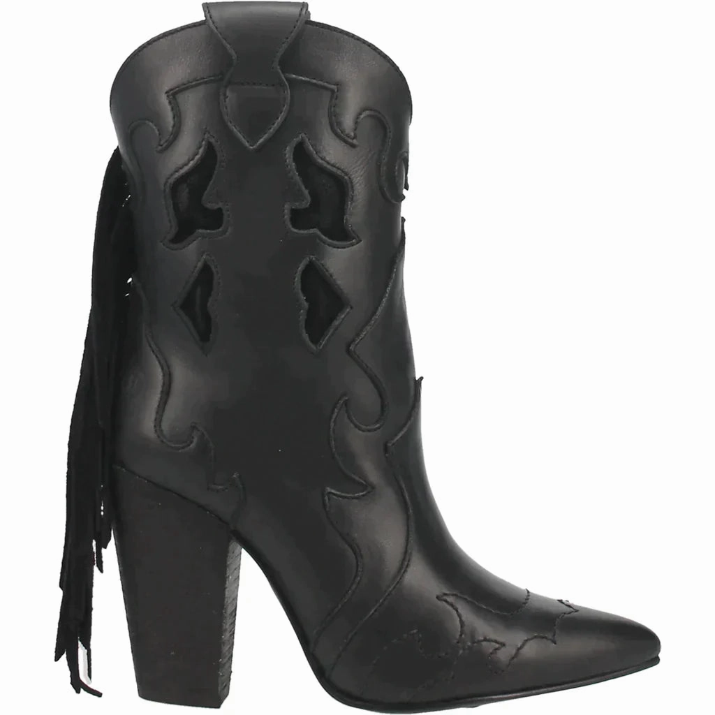 DINGO LADYS NIGHT LEATHER BOOTIE STYLE DI911BK Timeless Look