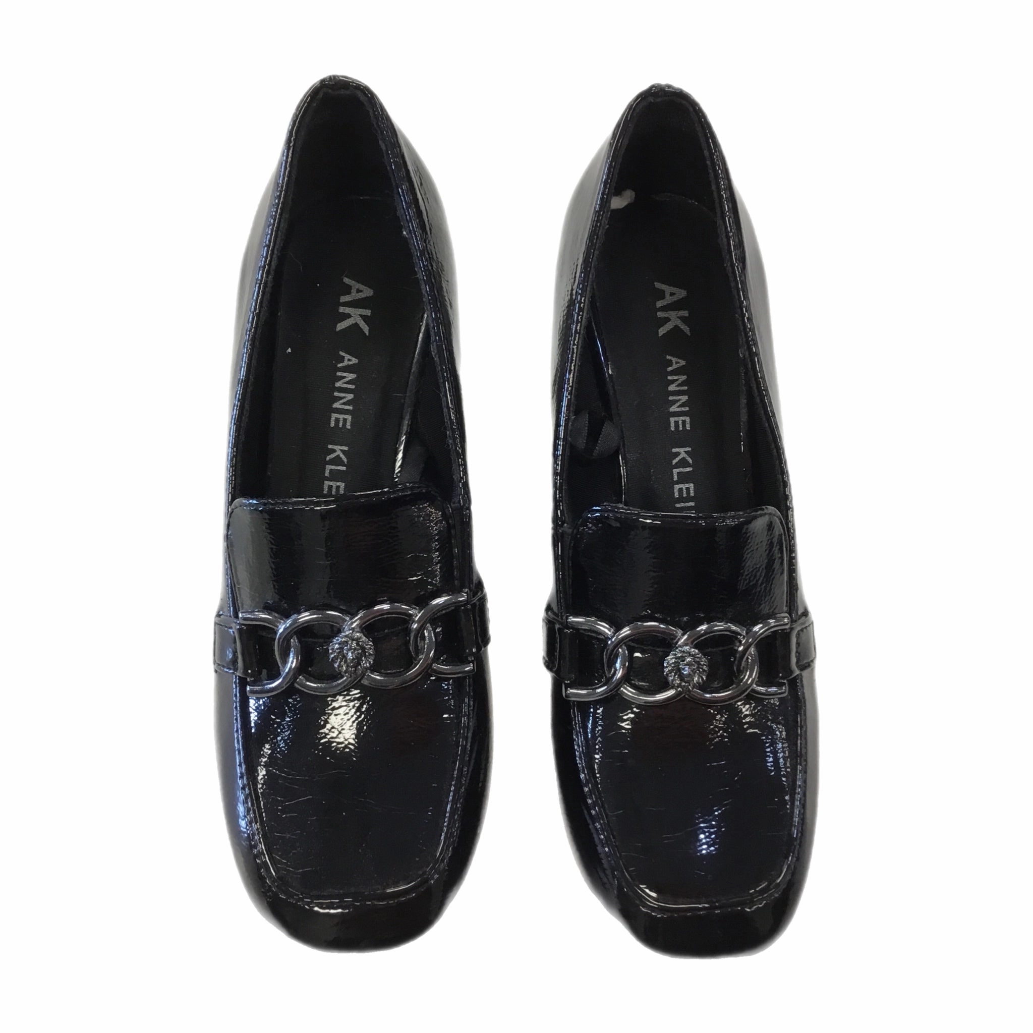 Plush Heels Comfortable Collar Shoes Heels Block By Anne Klein In Black, Size: 7.5