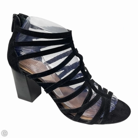 Shoes Heels Block By Tahari By Arthur Levine In Black, Size: 7 Chunky Heel Ankle Strap Heels