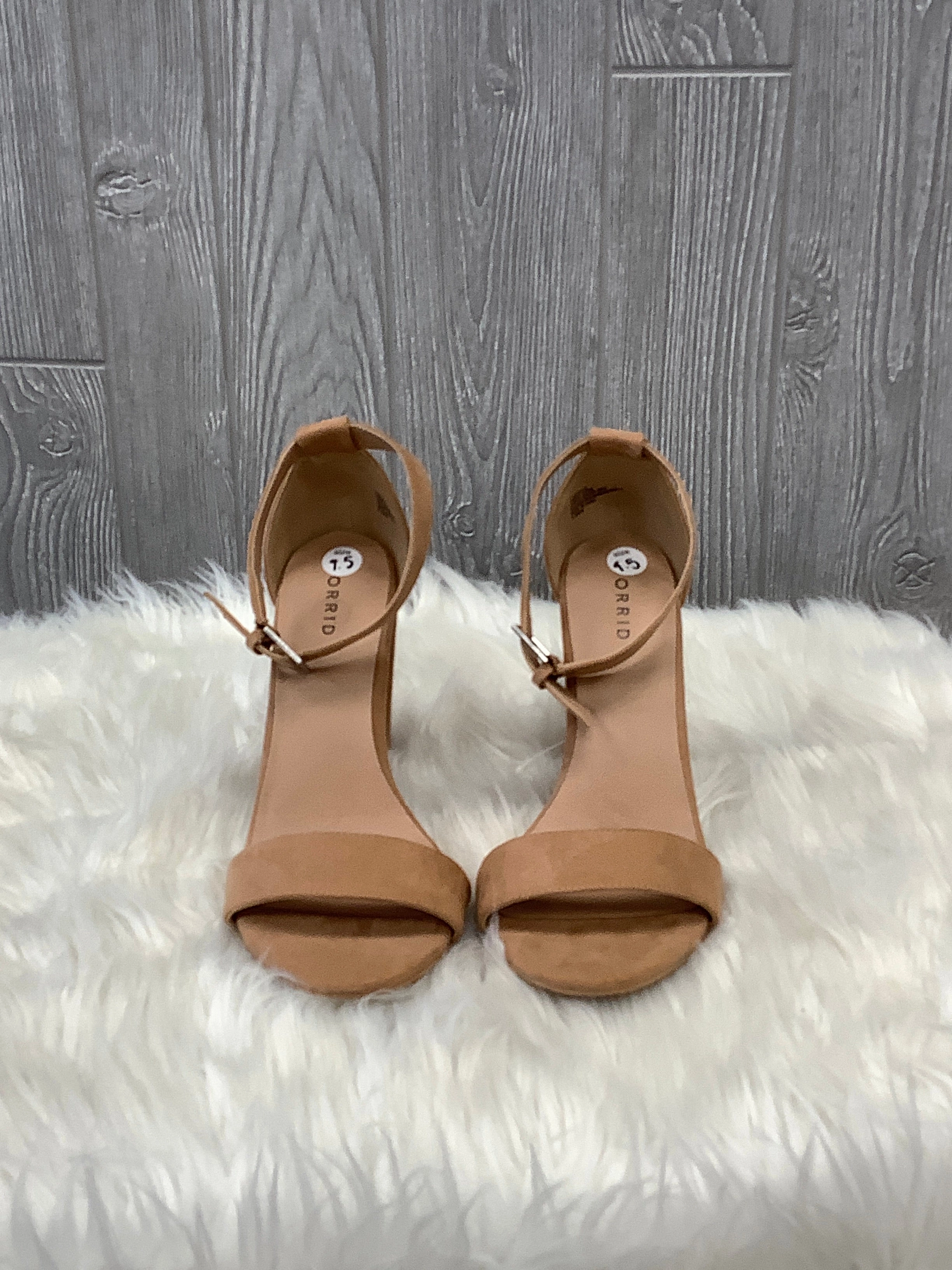 Tan Shoes Heels Block Torrid, Size 9.5 Wide Fit Heels