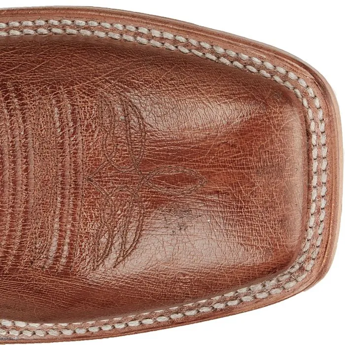 Chill Weather JUSTIN MENS BROAD SQUARE TOE WESTERN OSTRICH BOOTS STYLE JE810