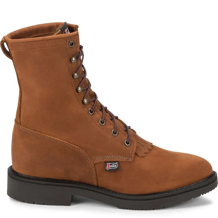 Sleek Fit Justin Bark Original Laceup Conductor Work Boot Style 760