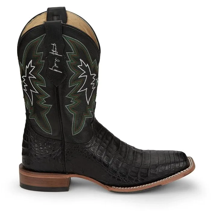 Justin Mens Caiman Haggard Square Toe Western Boots Style GR5705 Feather Light Snow Trekker