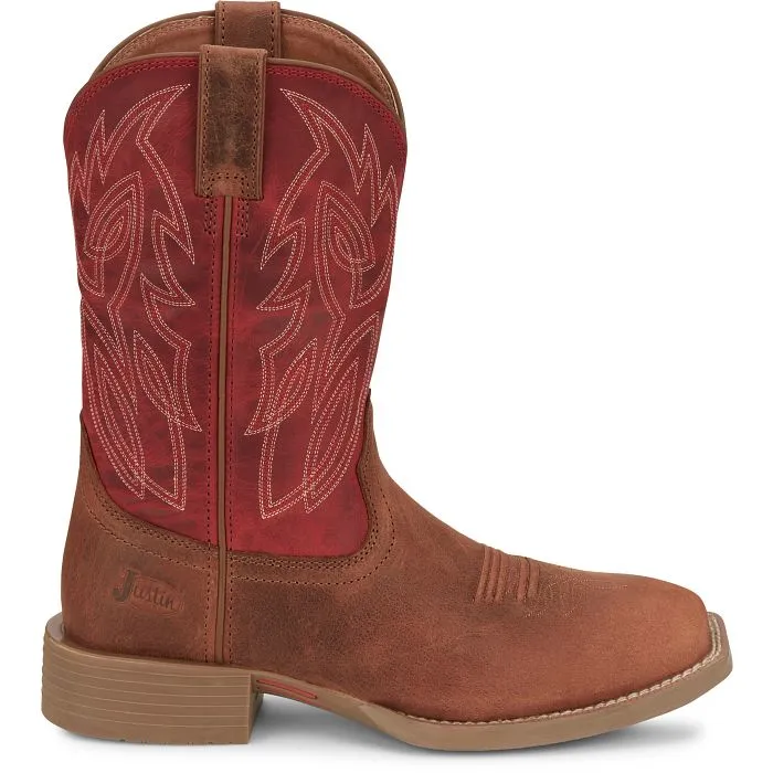 Casual Look JUSTIN MENS CANTER SQUARE TOE WESTERN BOOTS STYLE SE7514