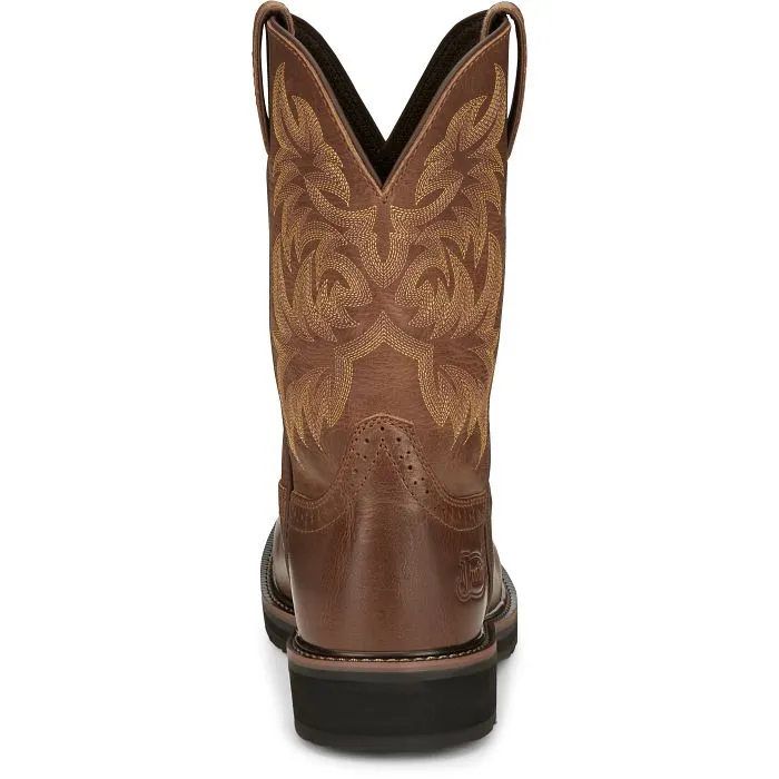 Justin Mens Composition Toe Western Work Boots Style SE4824 Protective Sole Gear