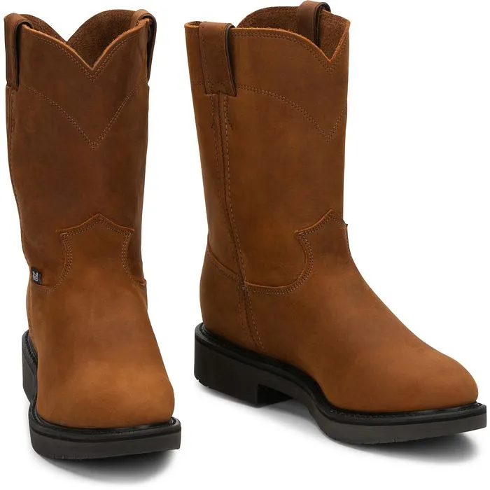Work Function JUSTIN MENS CONDUCTOR PULL ON WORKBOOTS STYLE 4760