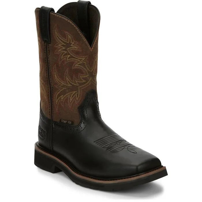 Justin Mens Driller Composite Toe Work Boots Style SE4818 Dance Floor Mud Resistant Outdoor Trek
