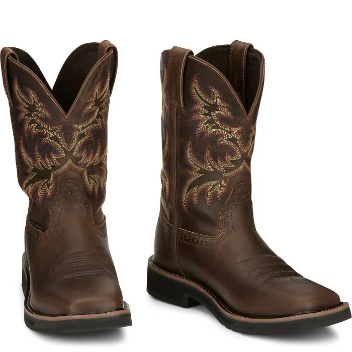 Coffee Shop gift pick Justin Mens Driller Western Work Boots Style SE4689