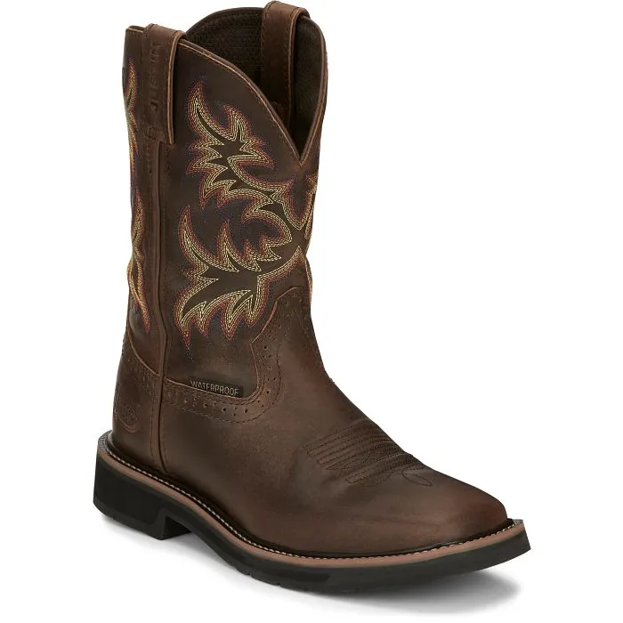 Soft Material Justin Mens Driller Western Work Boots Style SE4689