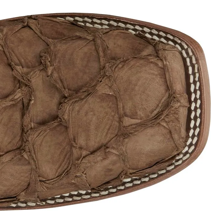 Justin Mens Ocean Front Pirarucu Square Toe Western Boots Style GR5707 Soft Material Urban Exploration