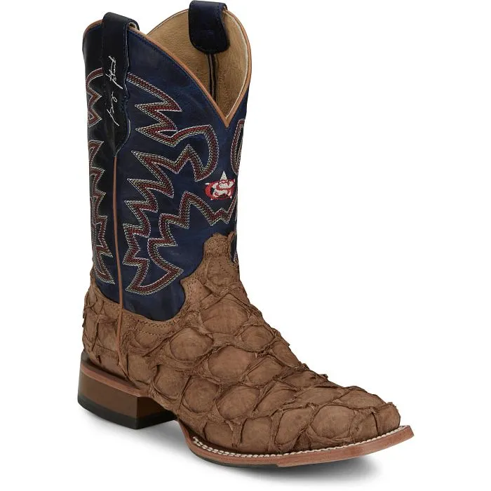 Weekend Hike Boho Mood Justin Mens Ocean Front Pirarucu Square Toe Western Boots Style GR5707