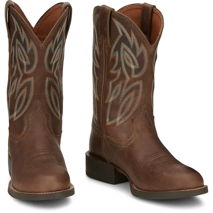 JUSTIN MENS RENDON WESTERN BOOTS STYLE SE7530 Reinforced toe Heavy Terrain