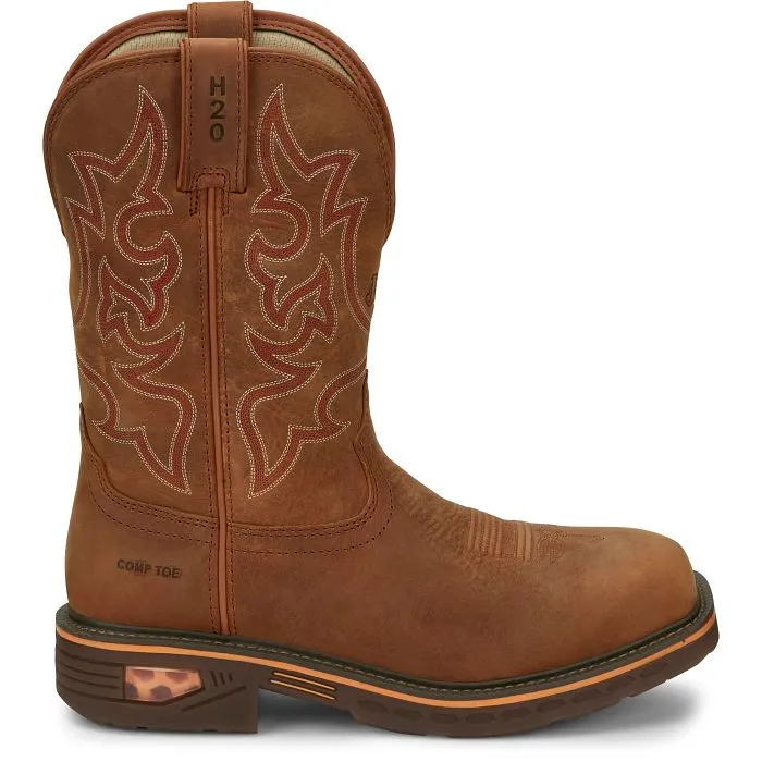 Justin Mens Resistor Nano Composite Toe Work Boots Style CR4016 Flexible Fit