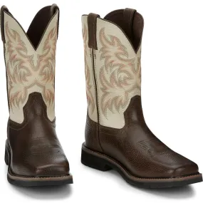 Secure Grip Justin Mens Stampede Western Work Boots Style SE4683