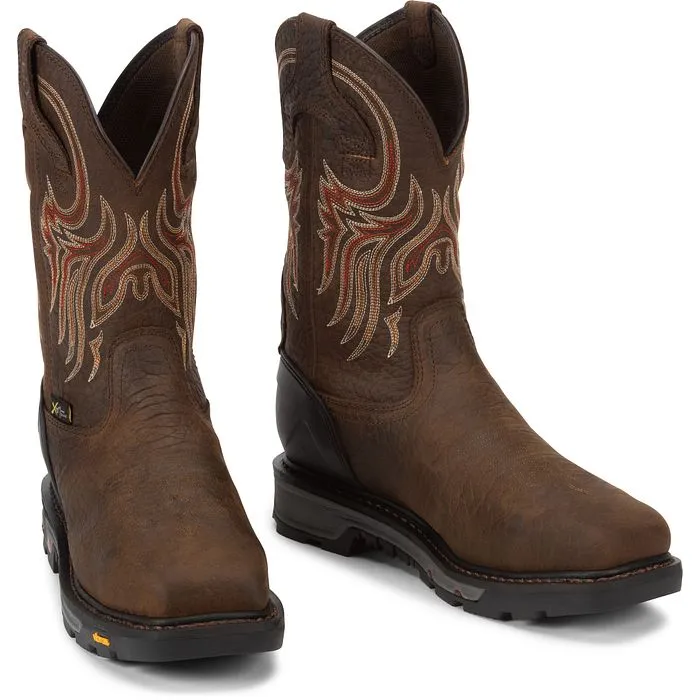 Justin Men's Steel Toe WP Driscoll Western Boot Style WK2112 Seamless Comfort Weekend Camping