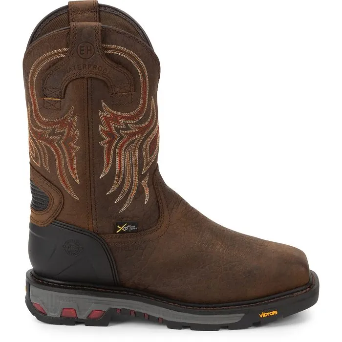Justin Men's Steel Toe WP Driscoll Western Boot Style WK2112 Anti Odor Morning Walk