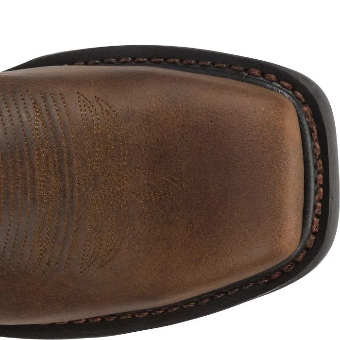 Flexible Frame Urban Traveler Justin Mens Tanker Steel Toe Western Work Boots Style WK2104