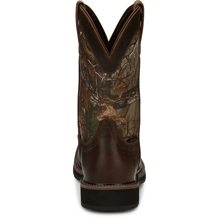 Secure And Comfortable Justin Mens Trekker Camo Waterproof Work Boots Style SE4676