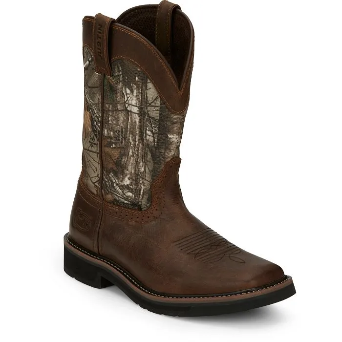 Justin Mens Trekker Camo Waterproof Work Boots Style SE4676 Comfortable fit