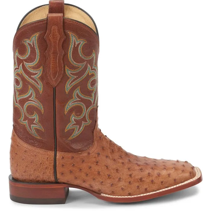 Justin Mens Truman Full Quill Ostrich Boots Style 8516 foldable