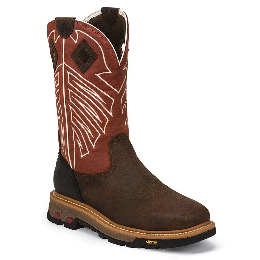 Protective Footwear Daily Comfort Justin Mens Waterproof Roughneck Steel Toe Work Boots Style WK2115