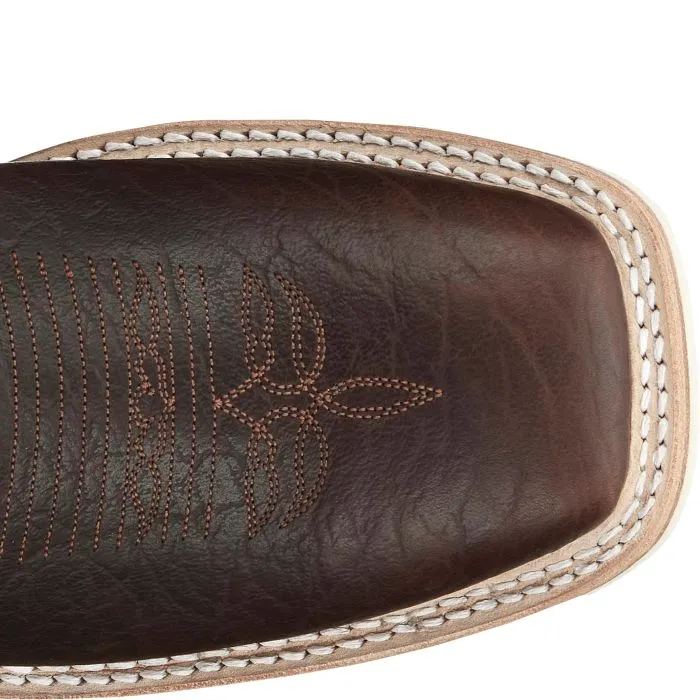 Justin Mens Wayne Square Toe Western Boots Style AQ7071 Soft Leather Protective Finish Trail Runner