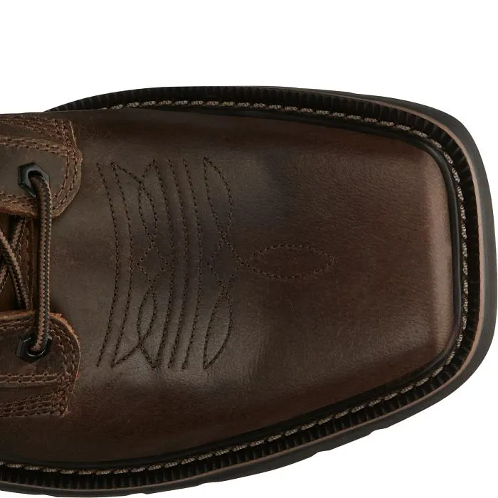 JUSTIN PULLEY LACE UPSTEEL TOE WORK BOOT STYLE SE682 Pull-on style Coffee Shop