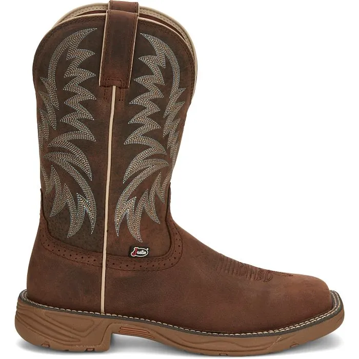 Grippy Outsole Rainy Day Commuter Smooth Design JUSTIN RUSH STAMPEDE WESTERN WORK BOOT STYLE SE7400