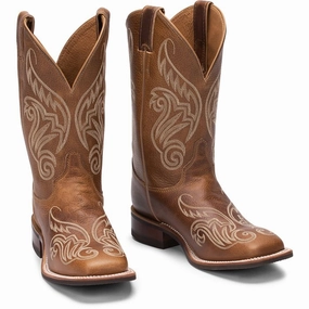 Canvas Upper Temperature Regulating JUSTIN LADIES BENT RAIL LLANO WESTERN BOOTS STYLE BRL212