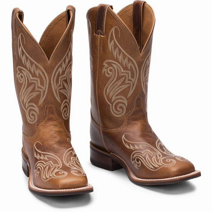 Canvas Upper Temperature Regulating JUSTIN LADIES BENT RAIL LLANO WESTERN BOOTS STYLE BRL212