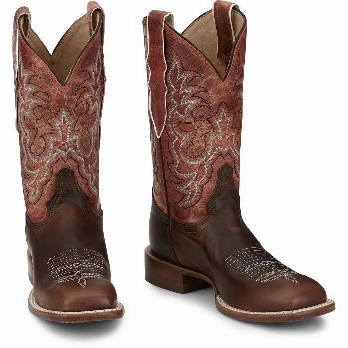 Comfortable Padding JUSTIN LADIES DUSTY WESTERN BOOTS STYLE AQ7020