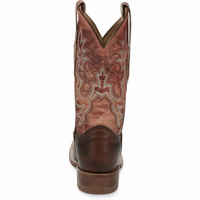 Brown Earth JUSTIN LADIES DUSTY WESTERN BOOTS STYLE AQ7020